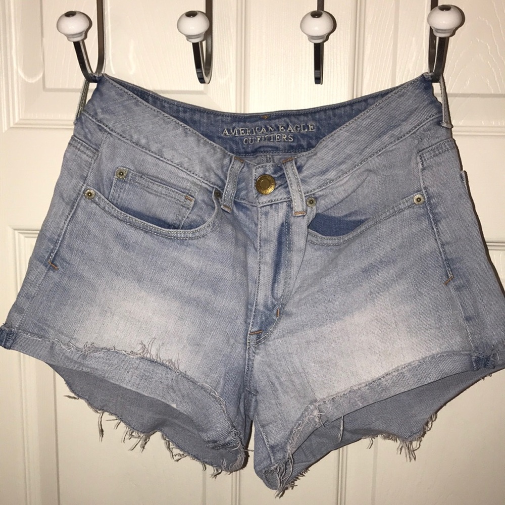 American Eagle distressed denim shorts